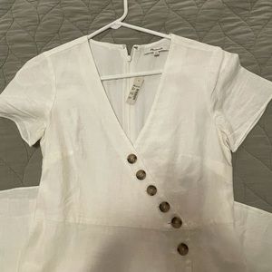 Madewell linen blend midi dress